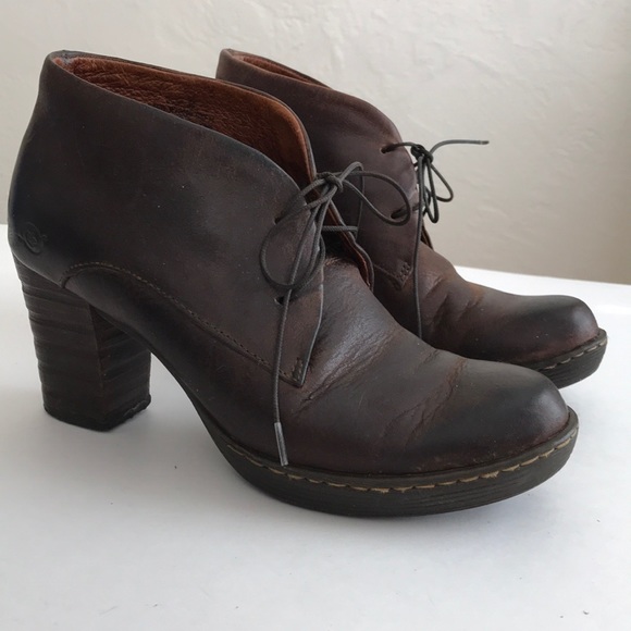 Born crown oil distressed platform bootie 3” heel - Picture 3 of 8